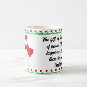 愛する人はクリスマス賛美を過ごす。 コーヒーマグカップ (中央)