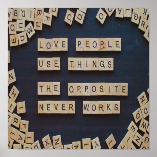 愛する人は物を使う前向き言葉 ポスター (正面)