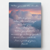 愛する人は私たちの心に留まる 詩 フォトプラーク (正面)