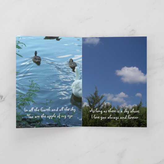 愛する人へのカード。 カード (内部)