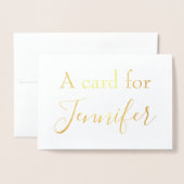 愛する人へのカード 箔カード (封筒付き正面)