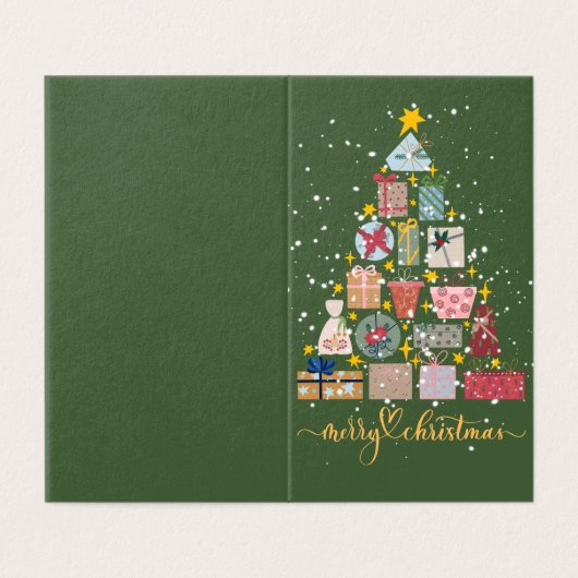 愛する人へのクリスマスカードの休日の願い (外部フラット)