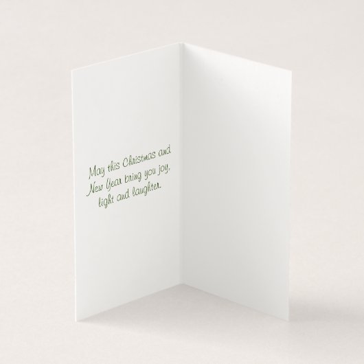 愛する人へのクリスマスカードの休日の願い (内部)