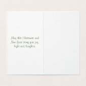 愛する人へのクリスマスカードの休日の願い (内部フラット)