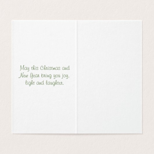 愛する人へのクリスマスカードの休日の願い (内部フラット)