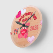 愛する人へのロマンチックな贈り物 ラウンド壁時計 (傾斜)