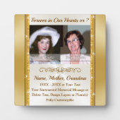 愛する人への失った感傷的な贈り物 フォトプラーク (正面)