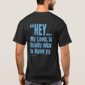 愛する人への甘い言葉 Tシャツ (裏面)
