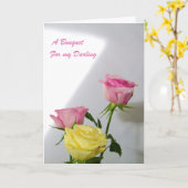 愛する人への花 カード (黄色い花)