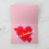 愛する人へ ハッピーバレンタインズ ロマンチックな愛に満ちた心 カード (内部)