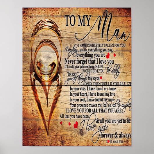 愛する人へ | 夫へのプレゼント | かわいい名言ギフト ポスター (正面)