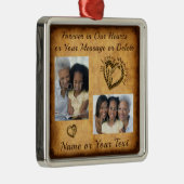 愛する人を亡くすためのクリスマス装飾2枚 メタルオーナメント (右)