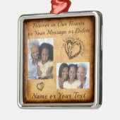 愛する人を亡くすためのクリスマス装飾2枚 メタルオーナメント (左)