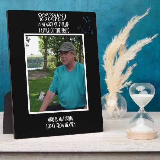 愛する人を偲ぶ結婚式のメモリアル フォトプラーク (側面)