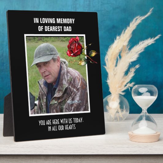 愛する人を偲ぶ結婚式のメモリアル フォトプラーク (側面)