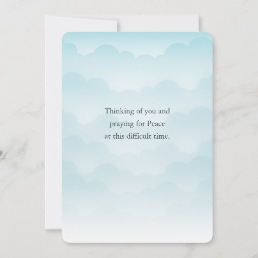 愛する人を失うことに対する深い悔やみや弔慰 ノートカード (裏面)