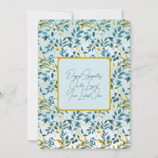 愛する人を失うことに対する深い悔やみや弔慰 ノートカード (正面)