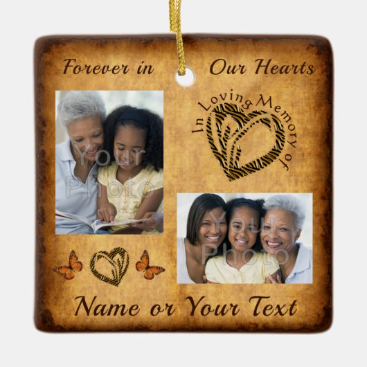 愛する人を失うための安いクリスマス装飾 セラミックオーナメント (正面)