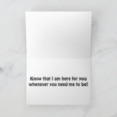 愛する人を失う真の友人/家族悔やみや弔慰 カード (内部)