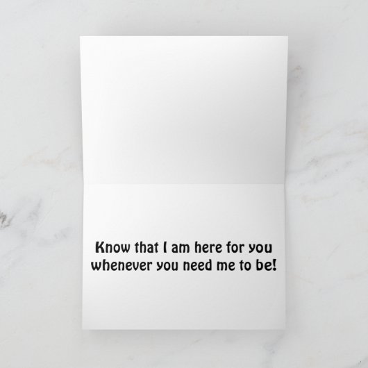 愛する人を失う真の友人/家族悔やみや弔慰 カード (内部)