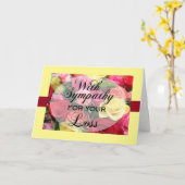 愛する人を失ったときの同情カード カード (黄色い花)