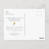 愛する人を失った後の生命のサンキューセレブレーション ポストカード (裏面)