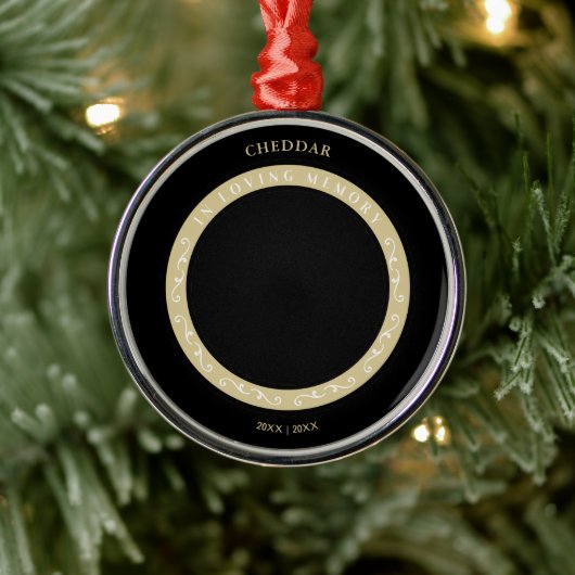 愛する人を思い出すペット猫の写真の装飾品 メタルオーナメント (ツリー)