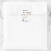 愛する人を讃える,介護者のステッカー ラウンドシール (バッグ)