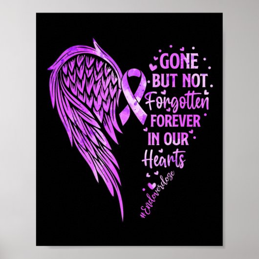 愛する人を過剰摂取で失った人の追悼 終了 薬物過剰摂取の認識について ポスター (正面)