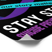 愛する人ティール（緑がかった色）紫の自殺防止戦争 ポスター (角)