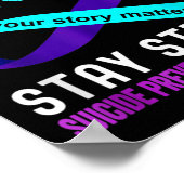 愛する人ティール（緑がかった色）紫の自殺防止戦争 ポスター (角)