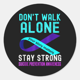 愛する人ティール（緑がかった色）紫の自殺防止戦争 ラウンドシール