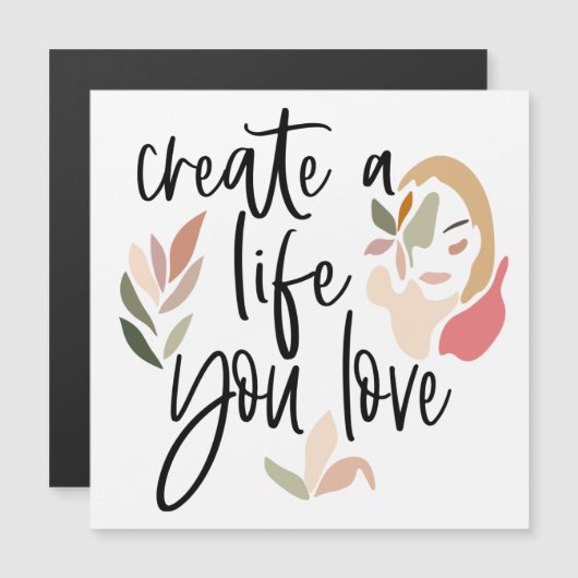 愛する人生を作る前向き引用文 (正面/裏面)