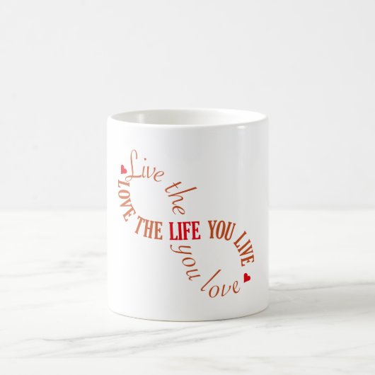 愛する人生を生きろ コーヒーマグカップ (中央)