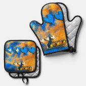 愛する人生 鍋つかみ&鍋敷きセット (正面/裏面)