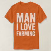 愛する人農業 おもしろい Tシャツ (デザイン正面)