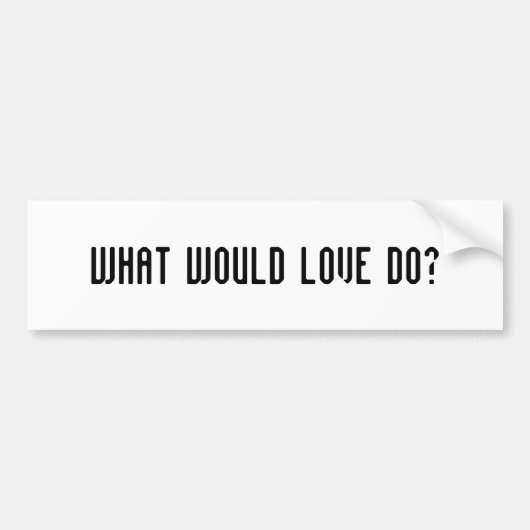 愛する何がバンパーステッカーをして下さい バンパーステッカー (正面)