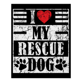 愛する保護犬 ヴィンテージ ペットギフト ポスター