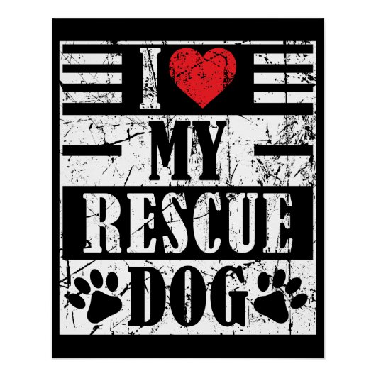 愛する保護犬 ヴィンテージ ペットギフト ポスター (正面)
