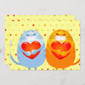 愛する優しい猫たち、招待 招待状 (正面/裏面)