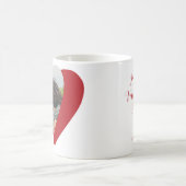 愛する写真ハートコーヒーマグ コーヒーマグカップ (中央)