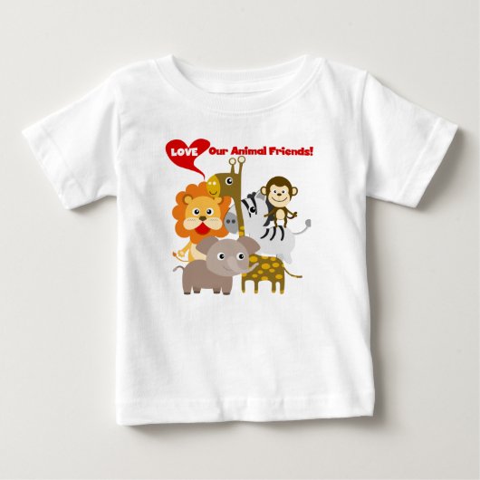 愛する動物の友 ベビーTシャツ (正面)
