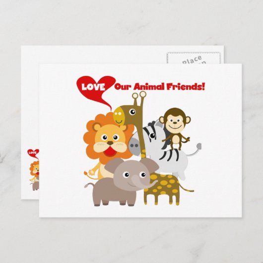 愛する動物の友 ポストカード (正面/裏面)