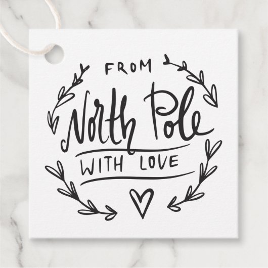 愛する北極の贈り物とサンタから フェイバータグ (正面)