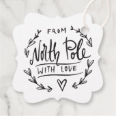 愛する北極の贈り物とサンタから フェイバータグ (裏面)