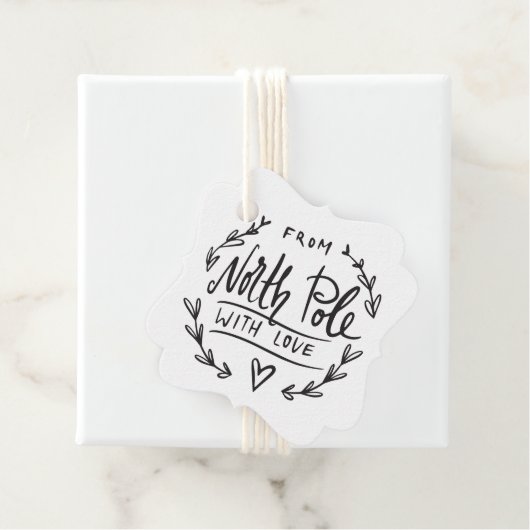 愛する北極の贈り物とサンタから フェイバータグ (インサイチュ)