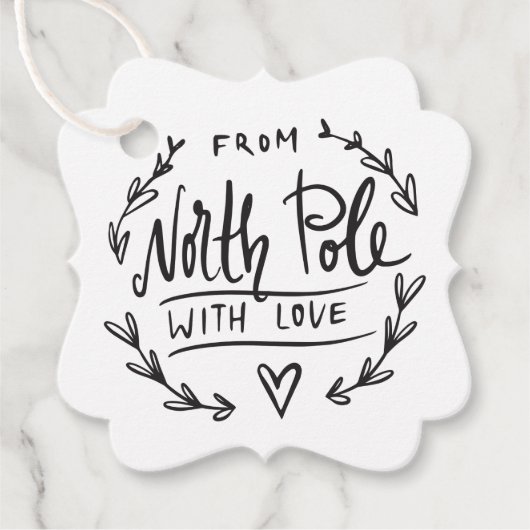 愛する北極の贈り物とサンタから フェイバータグ (正面)