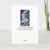 愛する北極キツネノーザンライトスノーウィー森 シーズンカード (裏面)