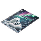 愛する北極キツネノーザンライトスノーウィー森 ノートブック (左側)