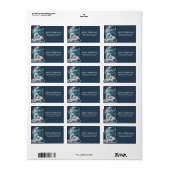 愛する北極キツネノーザンライトスノーウィー森 ラベル (フルシート)